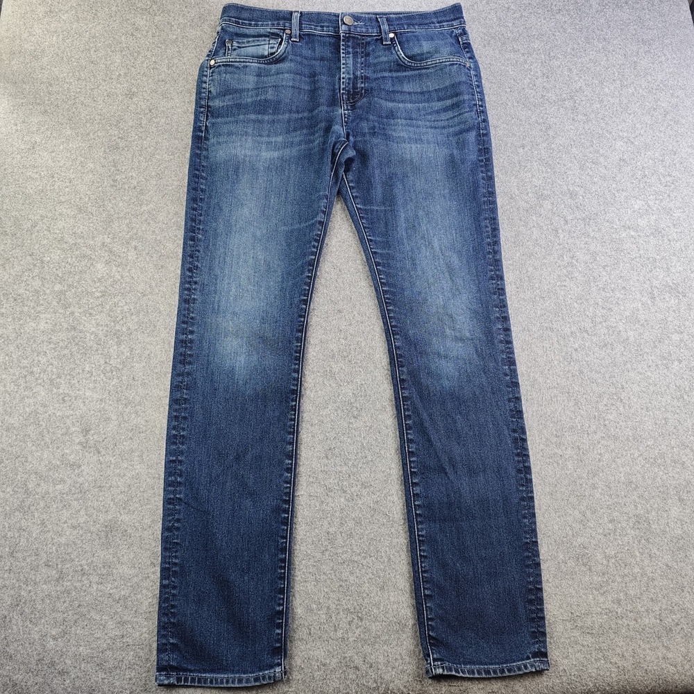 7 For All Mankind Paxtyn Jeans Mens 33x32 Blue Dark Wash Straight Leg Stretch